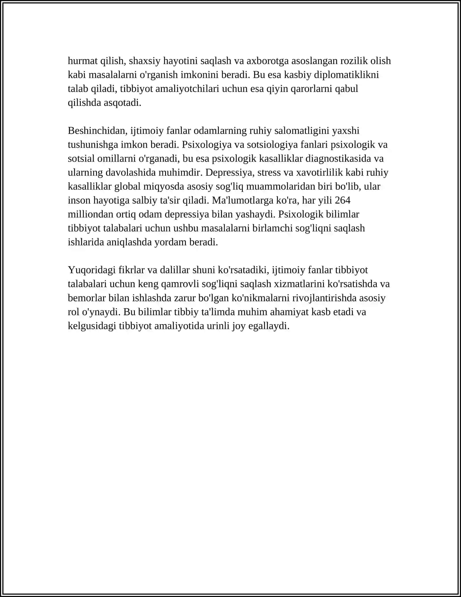 Ijtimoiy fanlarning tibbiyot talabalari uchun ahamiyati 4