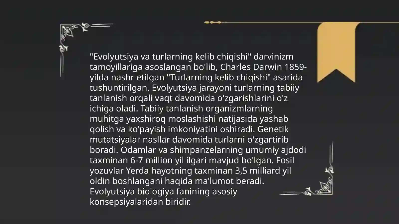 Evolyutsion biologiyaning nazariy va amaliy ahamiyati 4