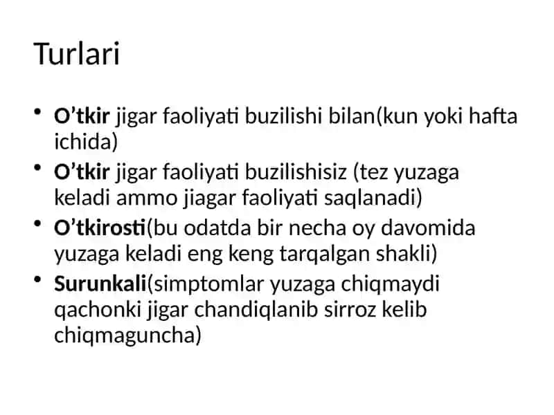Badda-kiarisindromi – Jigardan qon olib ketadigan venalar 4