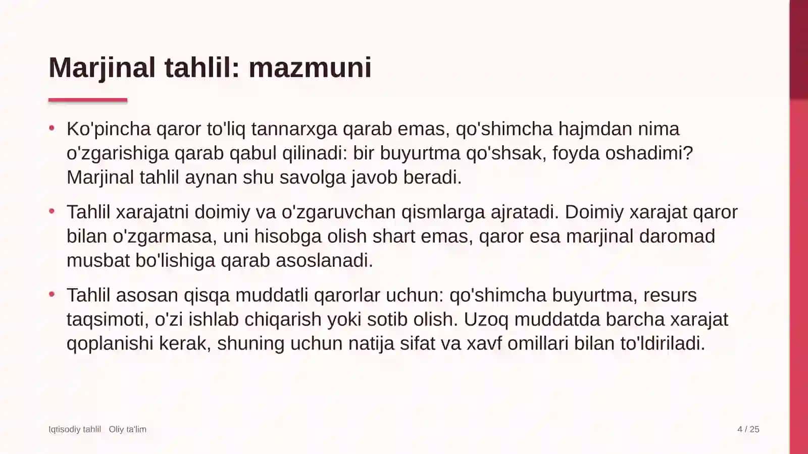 developerlik kompaniyalarida marjinal tahlil 5661 4