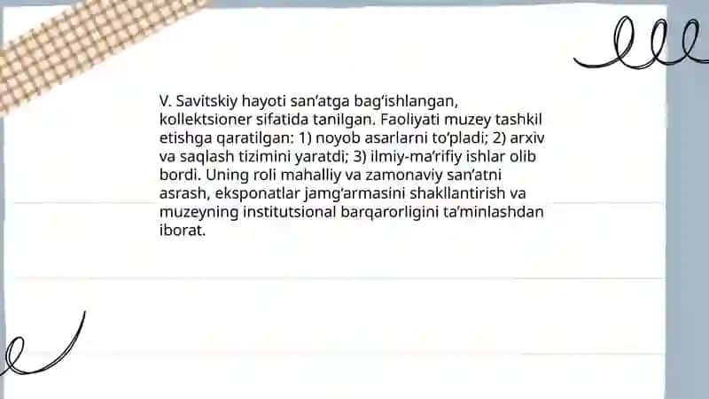 V.Savitskiy nomidagi Qoraqalpog‘iston davlat san’at muzeyi 4