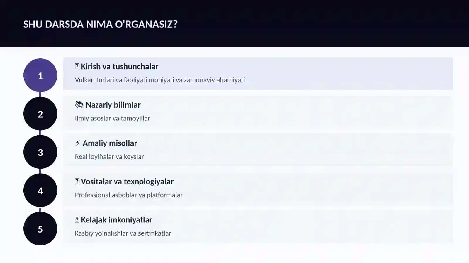 Vulkan turlari va faoliyati 4