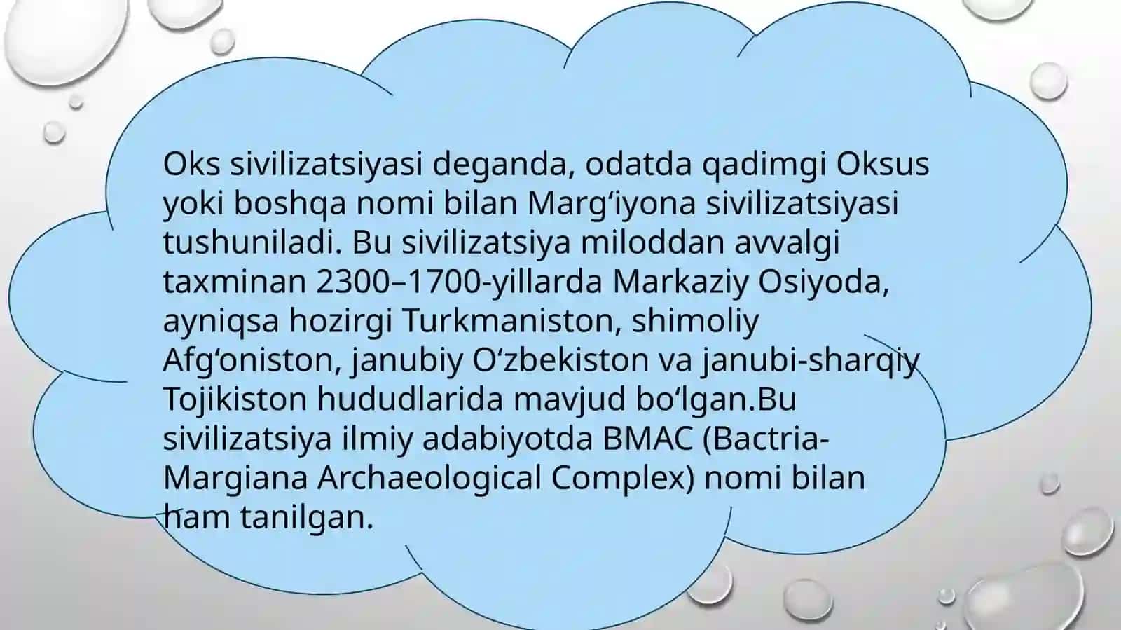 Oks sivilizatsiyasida metalsozlik va me'morchilik 4