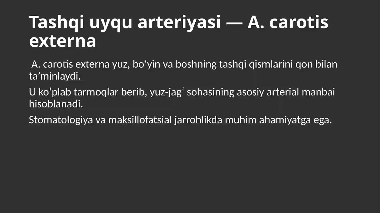 Umumiy uyqu arteriyasi — A.carotis communis 4