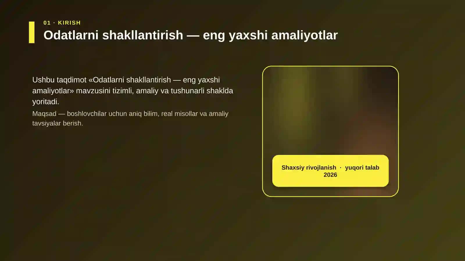 Odatlarni shakllantirish — eng yaxshi amaliyotlar 4