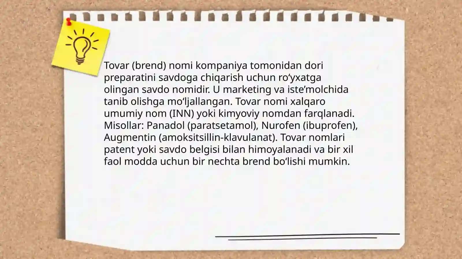 Farmaseftikada kirish Dori moddalari nomlari 4