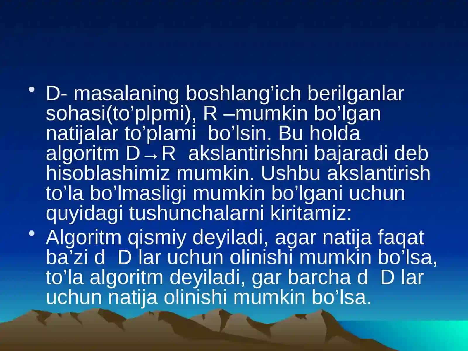 Algoritm tushunchasi 4