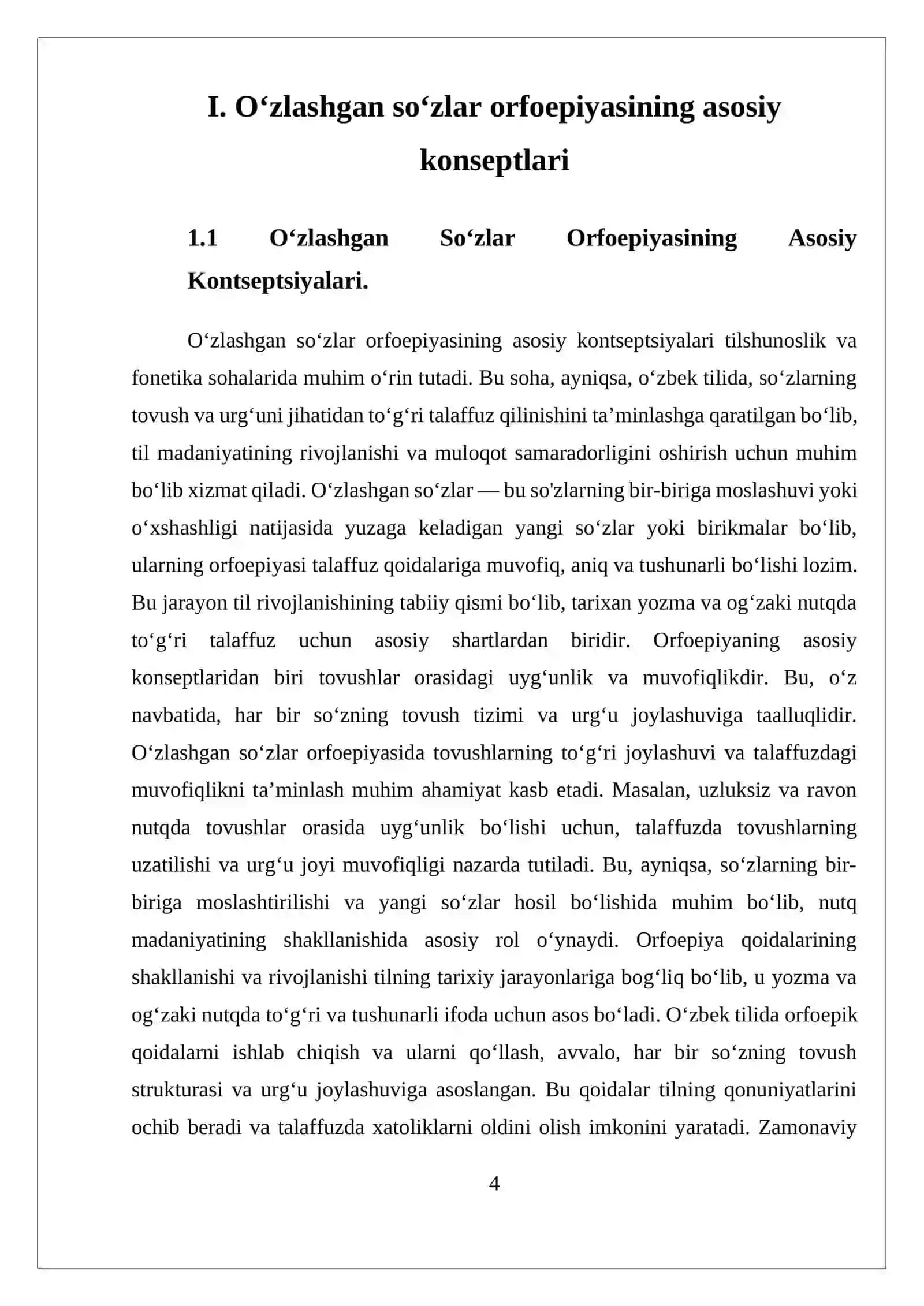 OʻZLASHGAN SOʻZLAR ORFOEPIYASI 4
