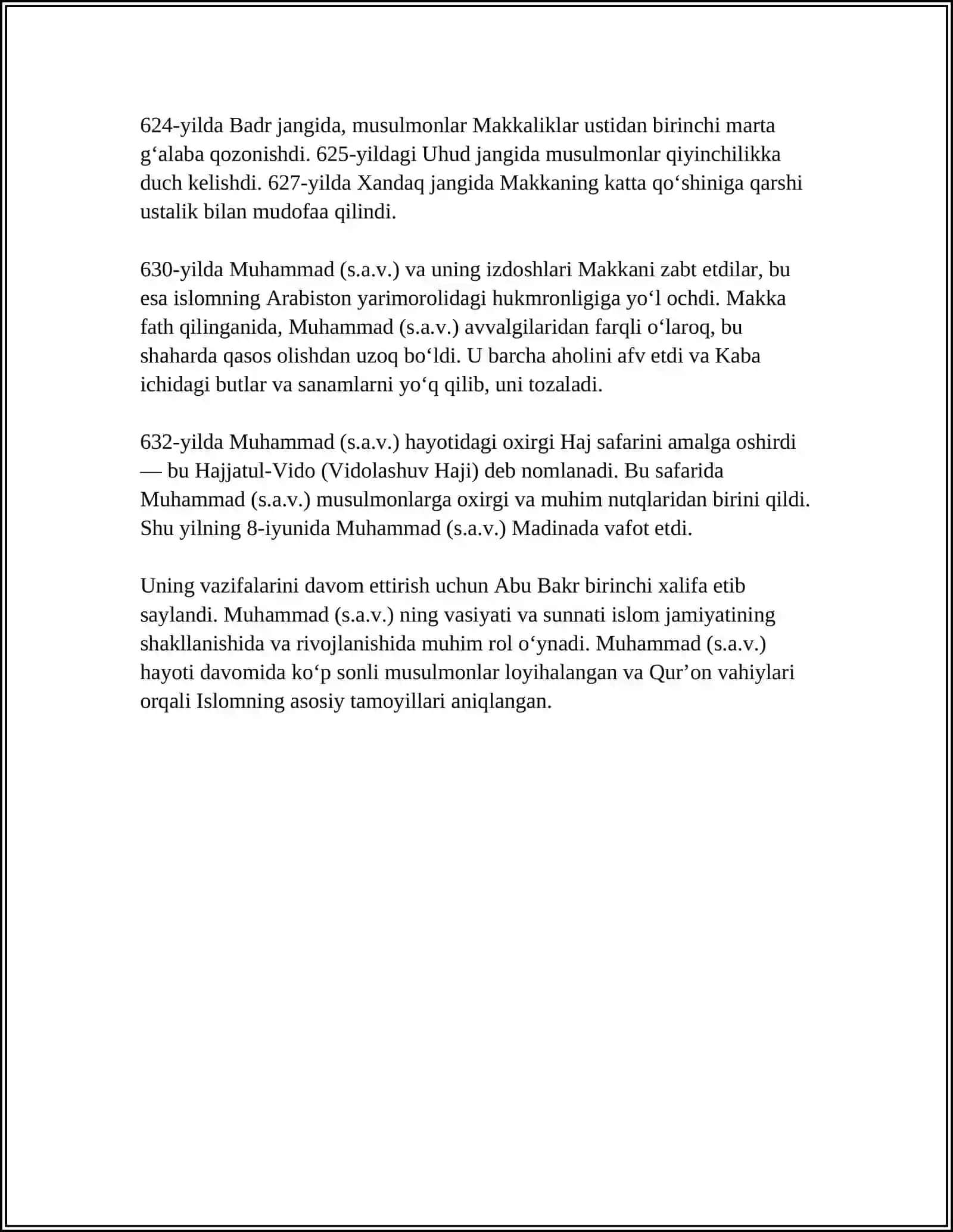 MUXTASAR ISLOM TARIXI 4