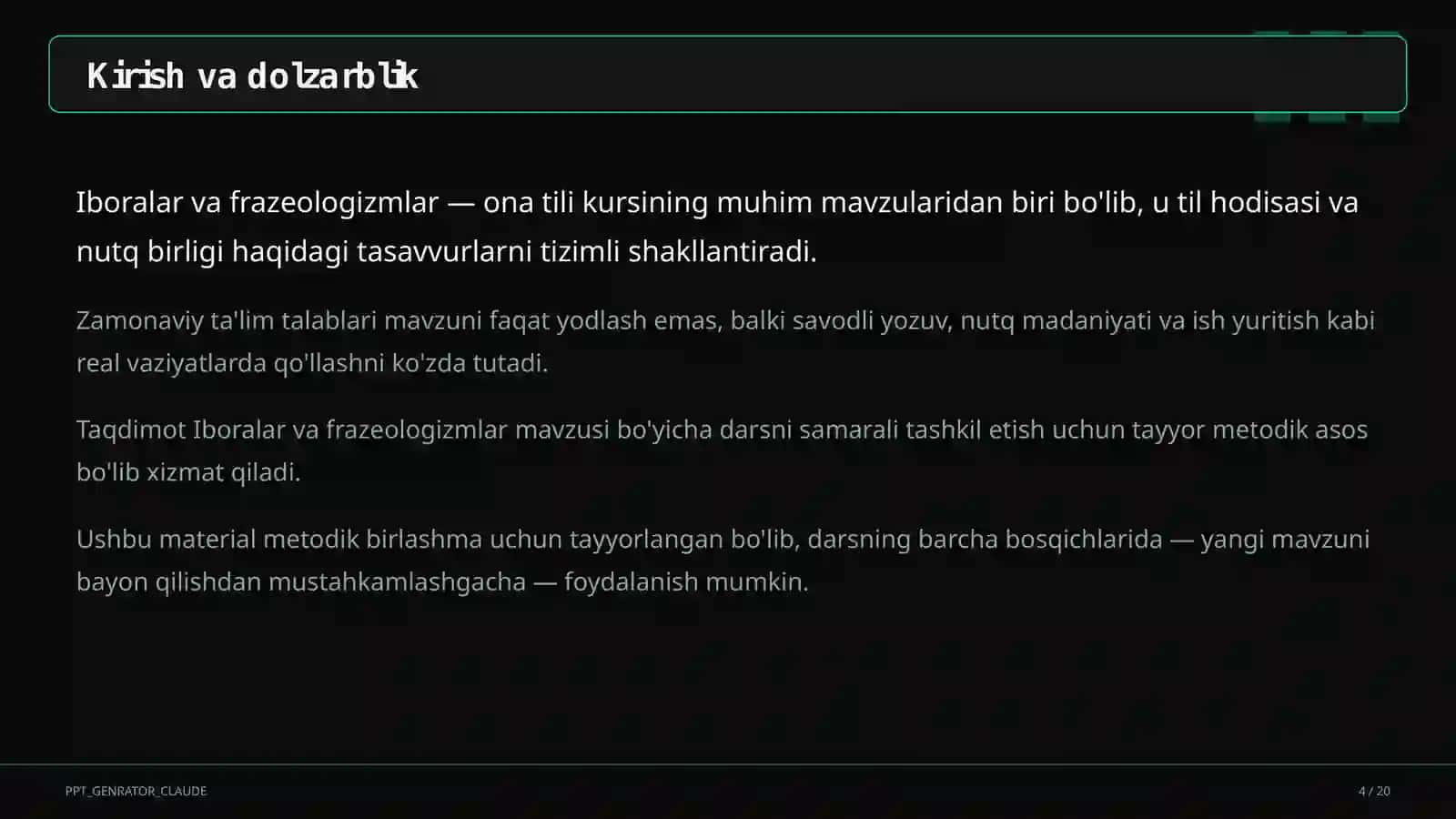 Iboralar va frazeologizmlar (5-sinf) 4