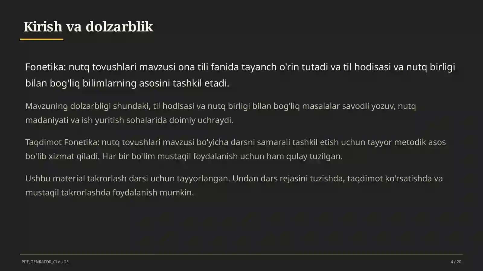 Fonetika: nutq tovushlari (5-sinf) 4