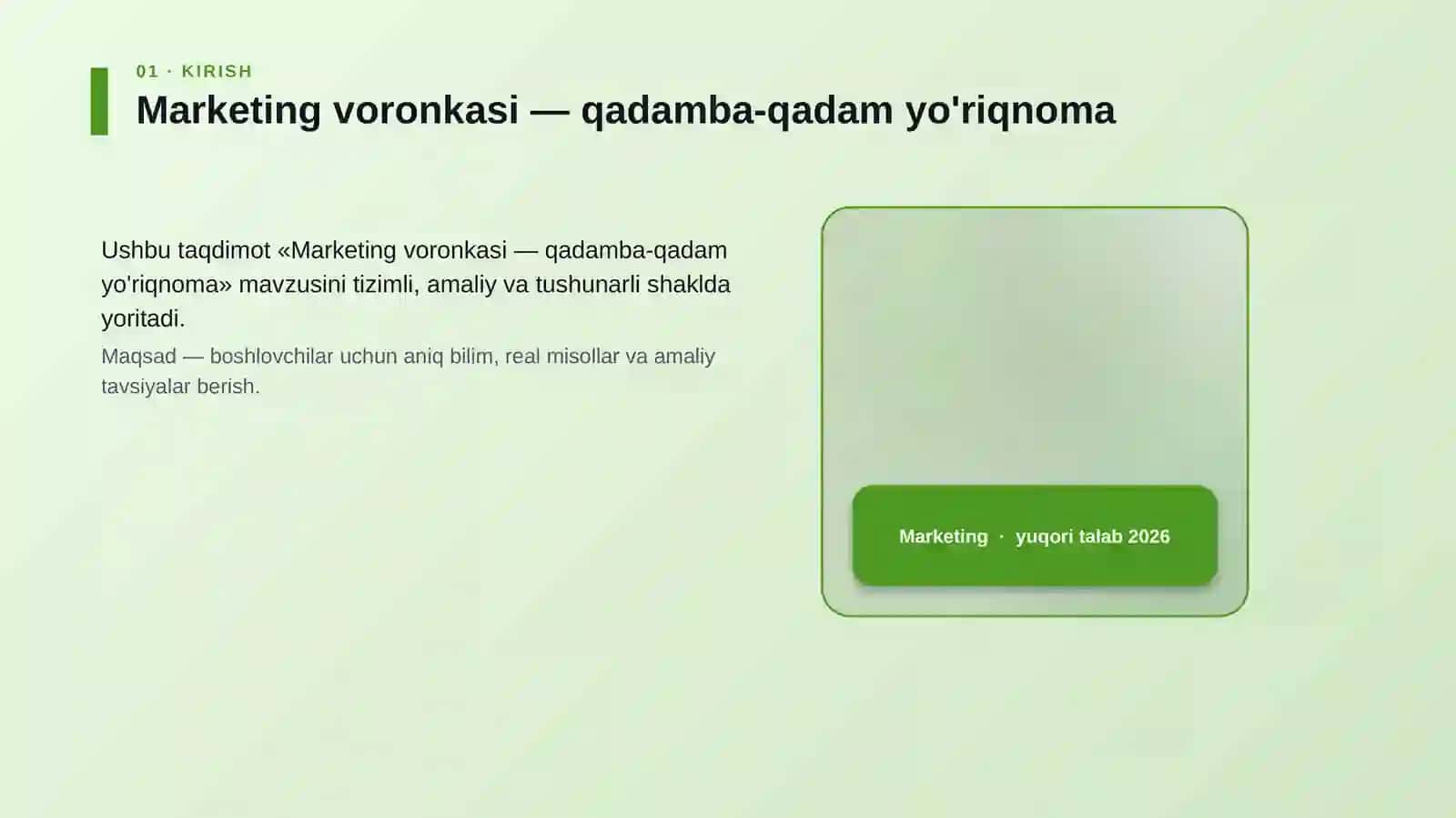 Marketing voronkasi — qadamba-qadam yo'riqnoma 4