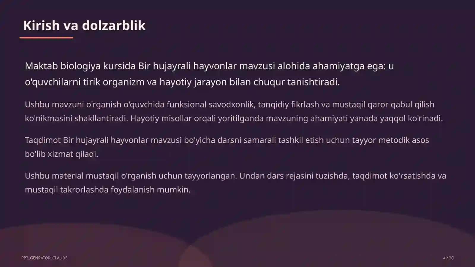 Bir hujayrali hayvonlar (7-sinf) 4