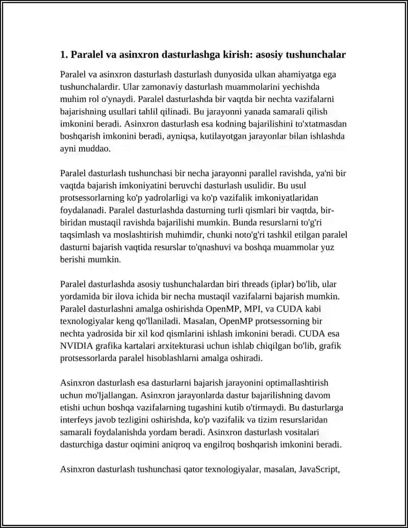 PARALLEL VA ASINXRON DASTURLASH USULLARI 4
