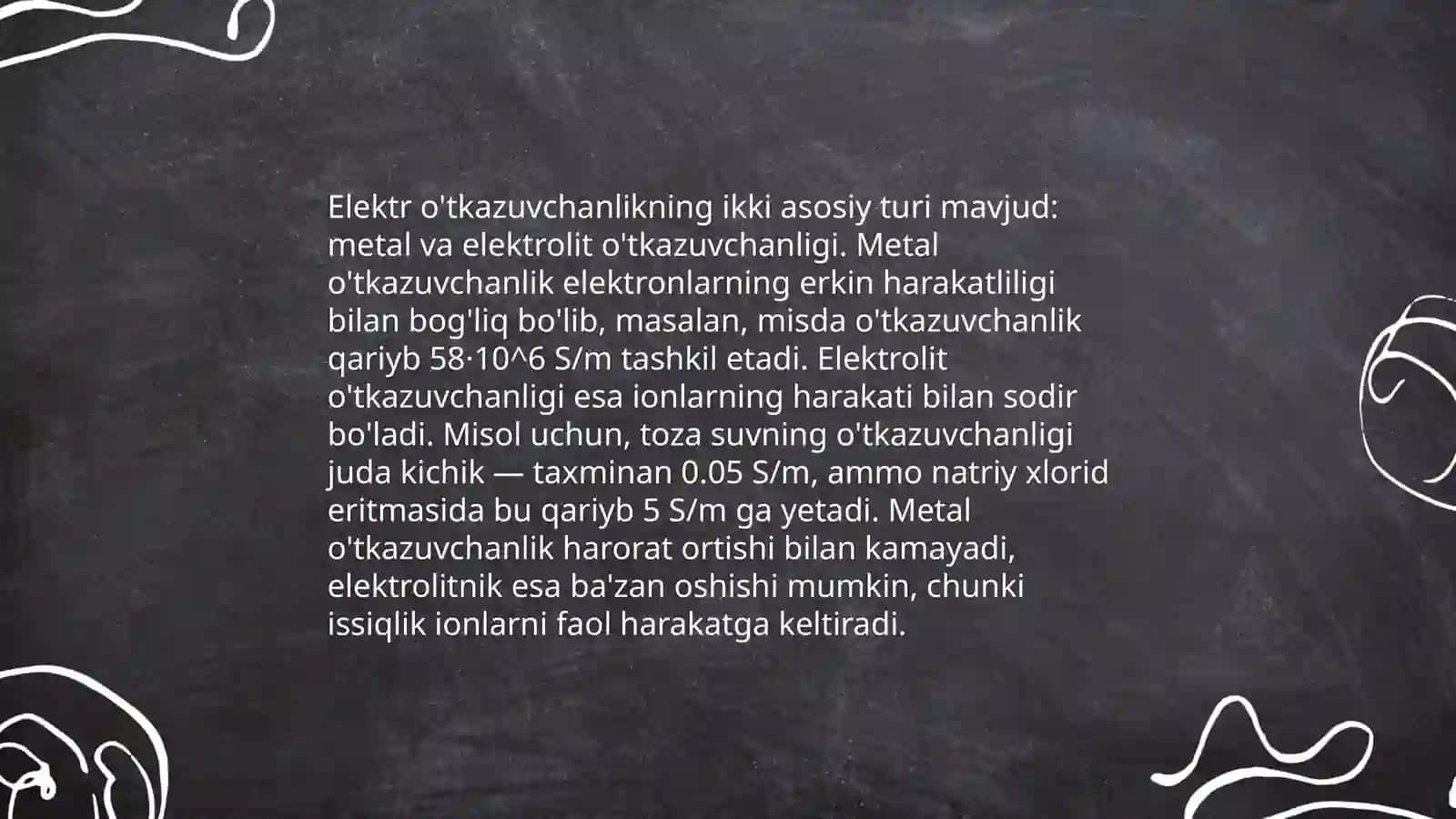 Elektr o'tkazuvchanlik. Tok kuchi va tok zichligi 4