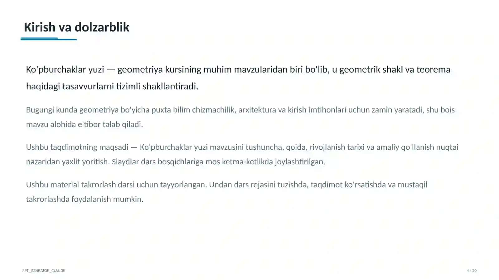 Ko'pburchaklar yuzi (8-sinf) 4