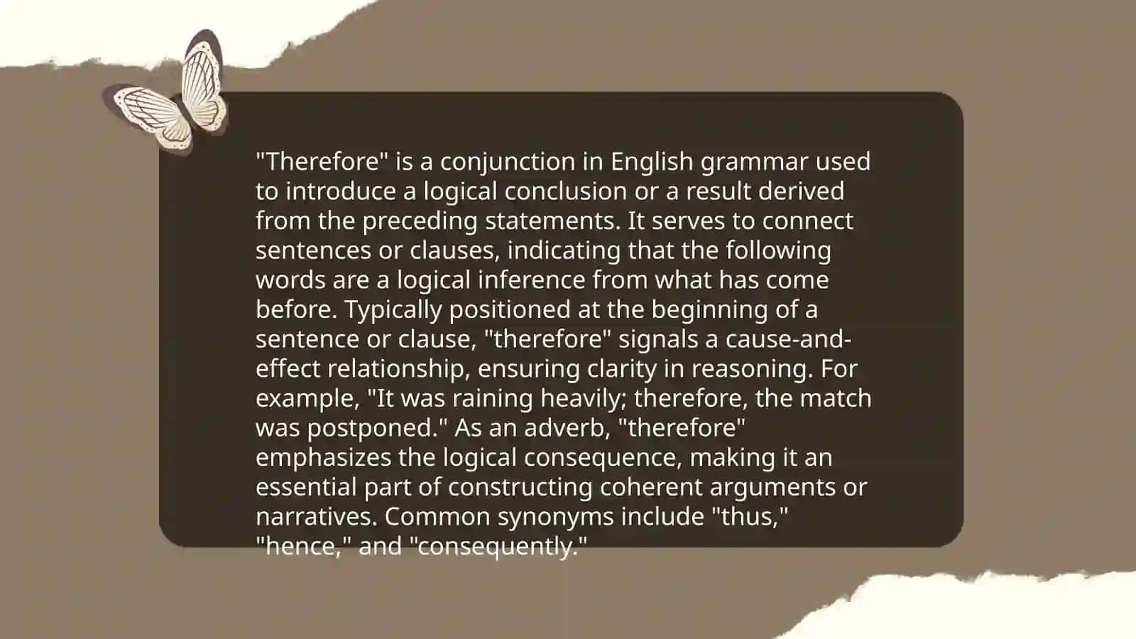 Difference between since and therefore 4