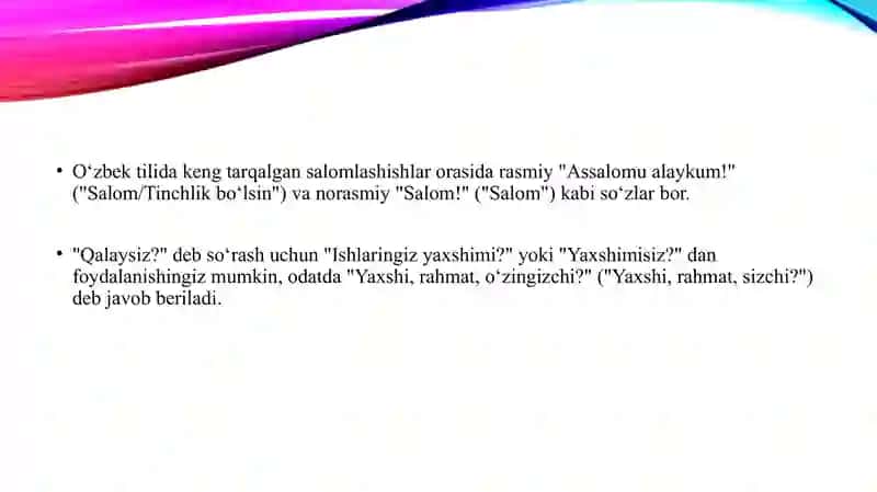 Greeting manner in Uzbekistan 4
