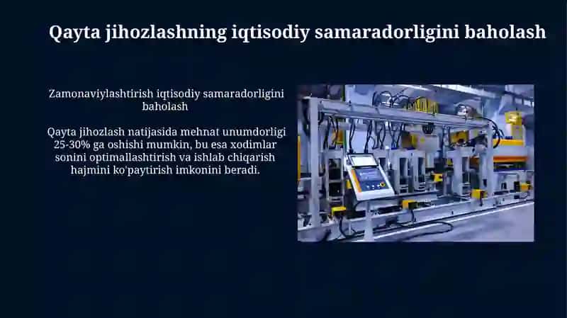 Ishlab chiqarishni modernizatsiya qilish 4