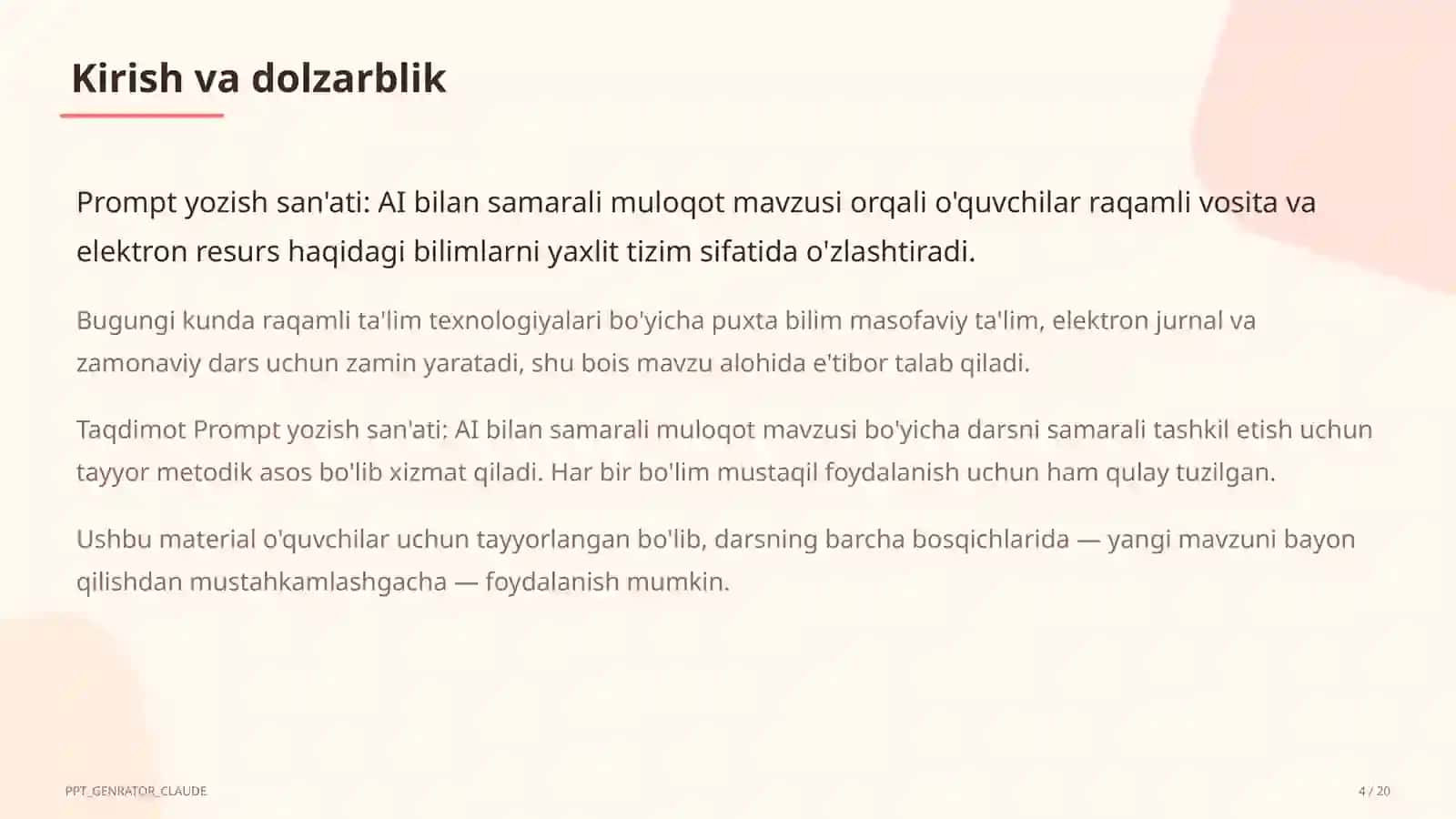 Prompt yozish san'ati: AI bilan samarali muloqot 4
