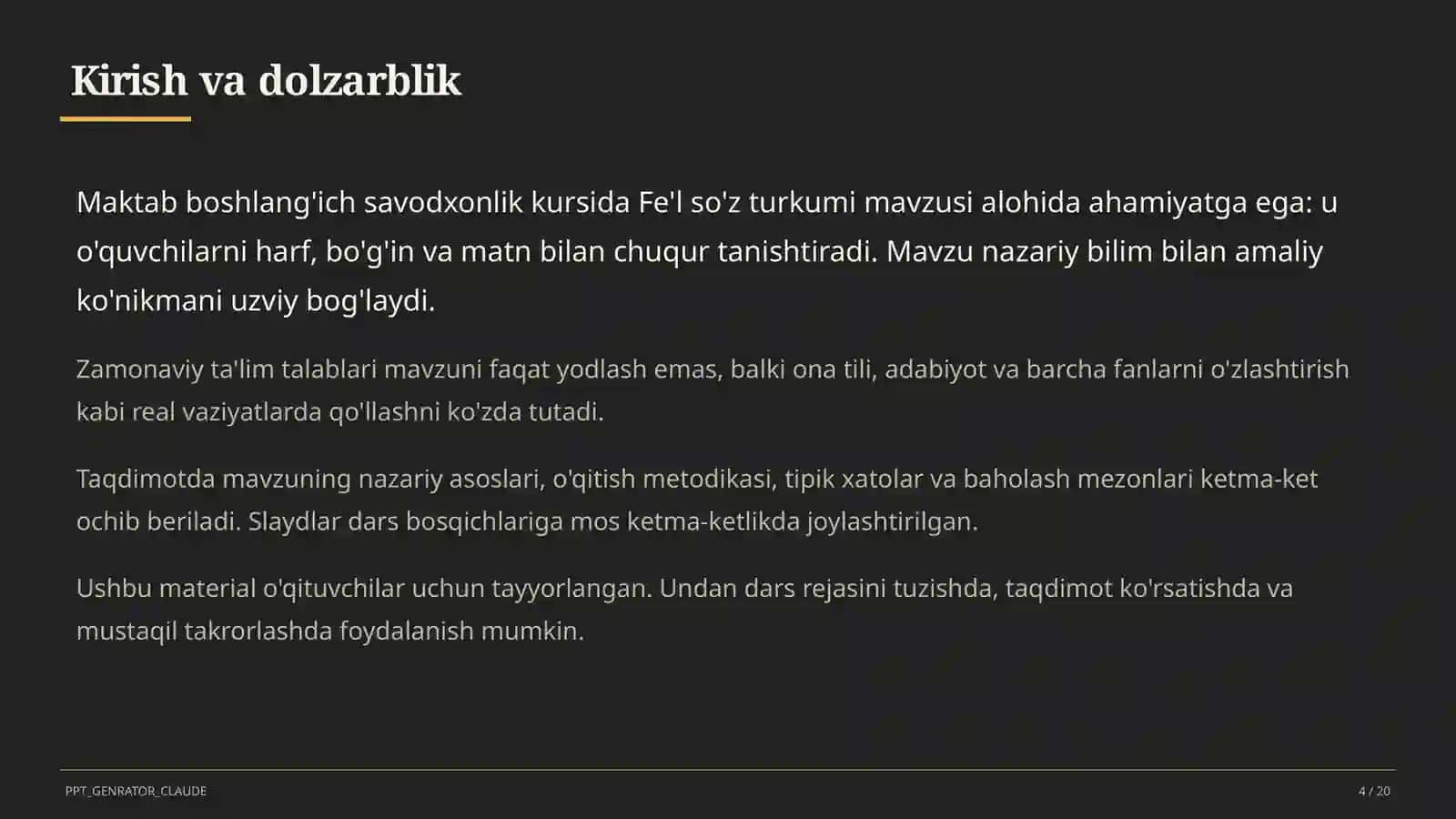 Fe'l so'z turkumi (3-sinf) 4