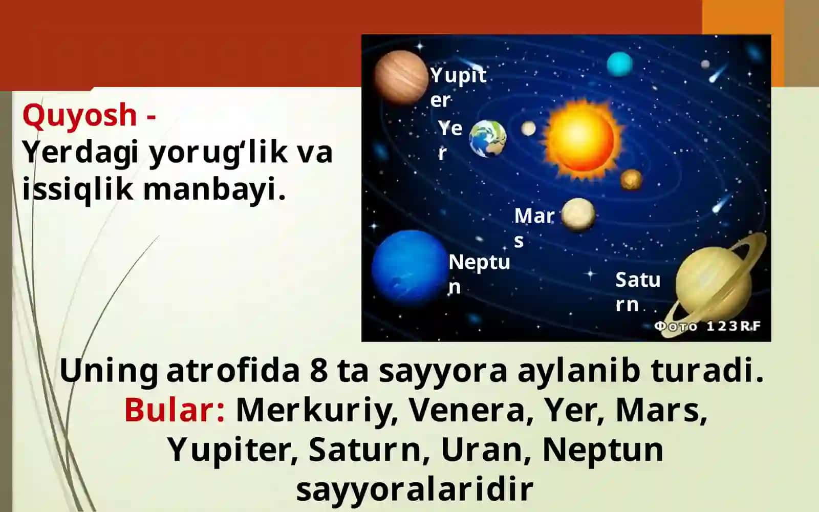 QUYOSH, OY VA YULDUZLAR 4