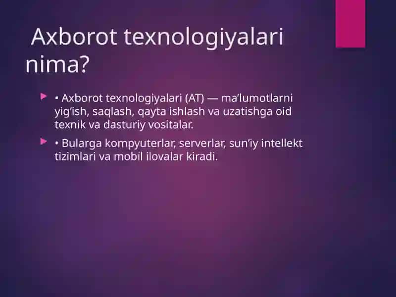 Zamonaviy axborot texnologiyalarining tibbiyotdagi o‘rnini 4
