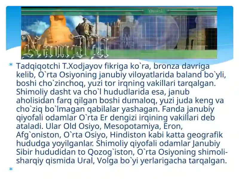 O'zbek xalqlarining etnogenezi 4