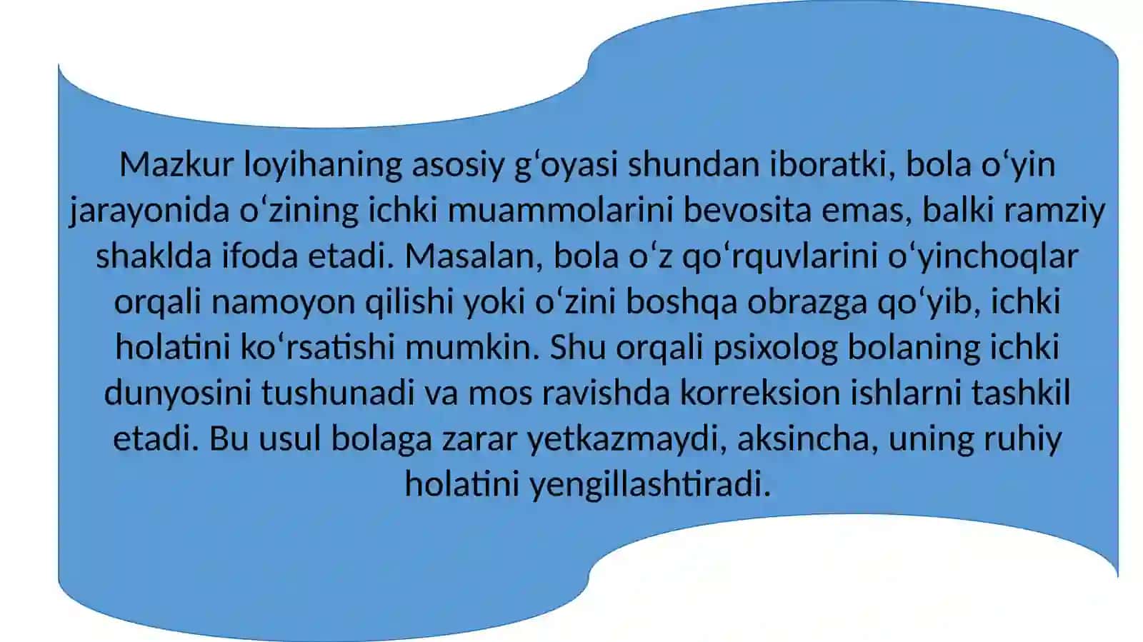 “O‘yin orqali korreksion ishni tashkil etish ”mavzusida bajarilgan LOYIHA ISHI 4