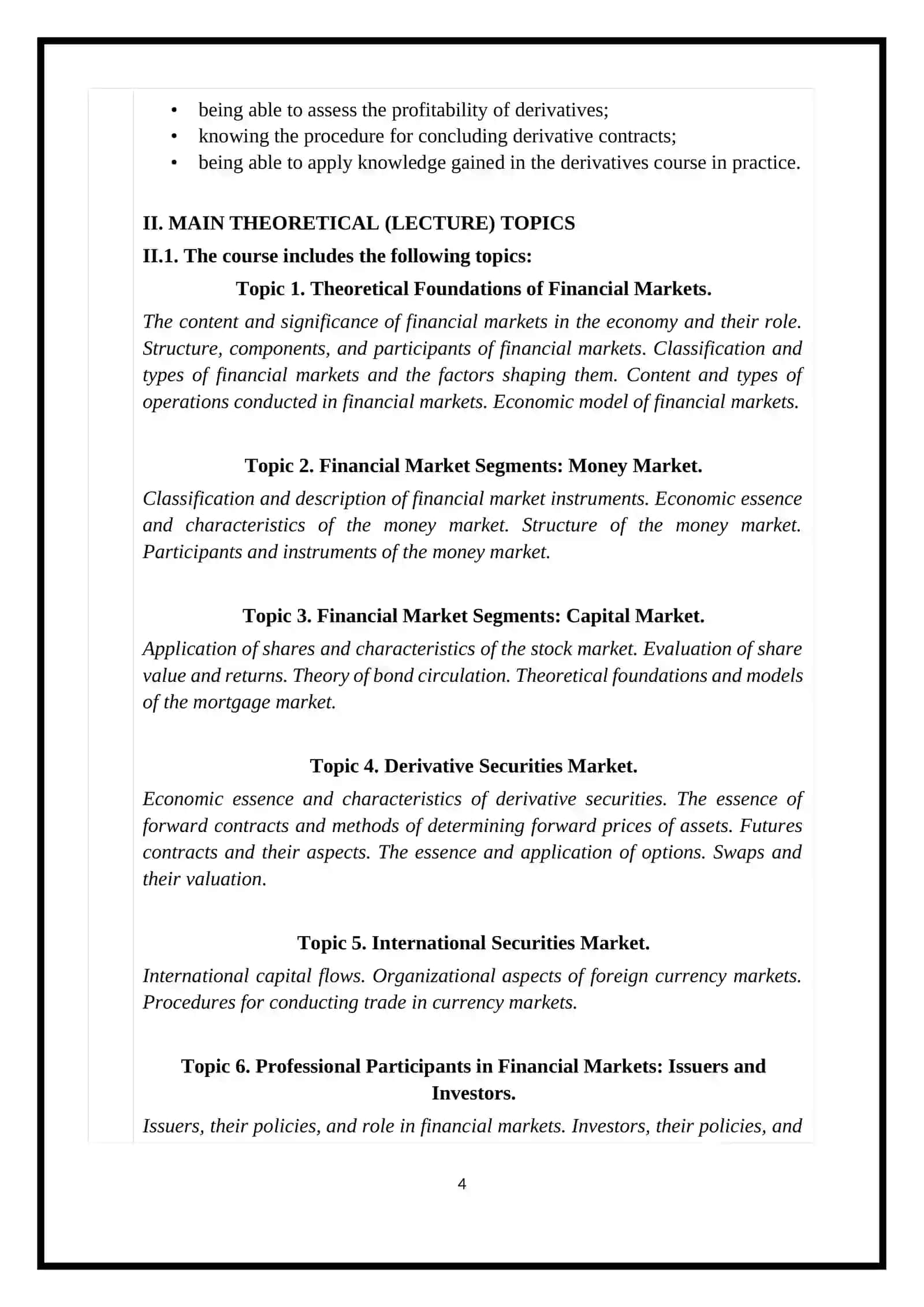 Securities, Futures and Options Course 4