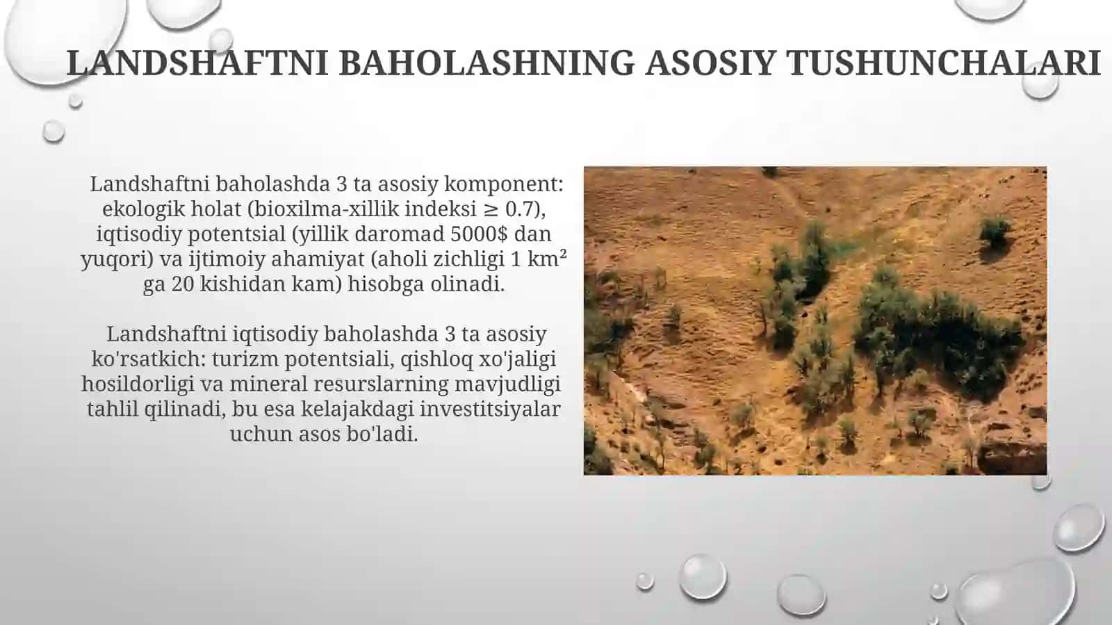 Lanshaftlarni baholash 4