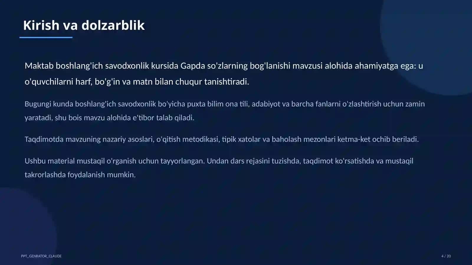 Gapda so'zlarning bog'lanishi (2-sinf) 4