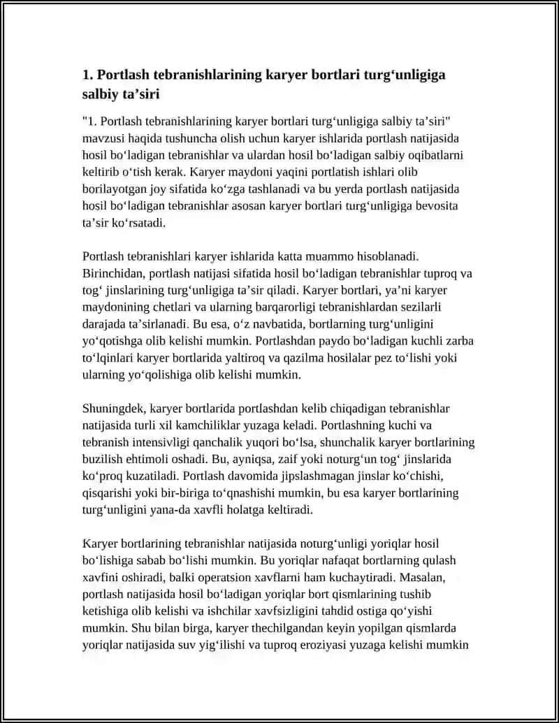 Karyer Maydoni Yaqinida Hosil Qilinadigan Asarlar 4