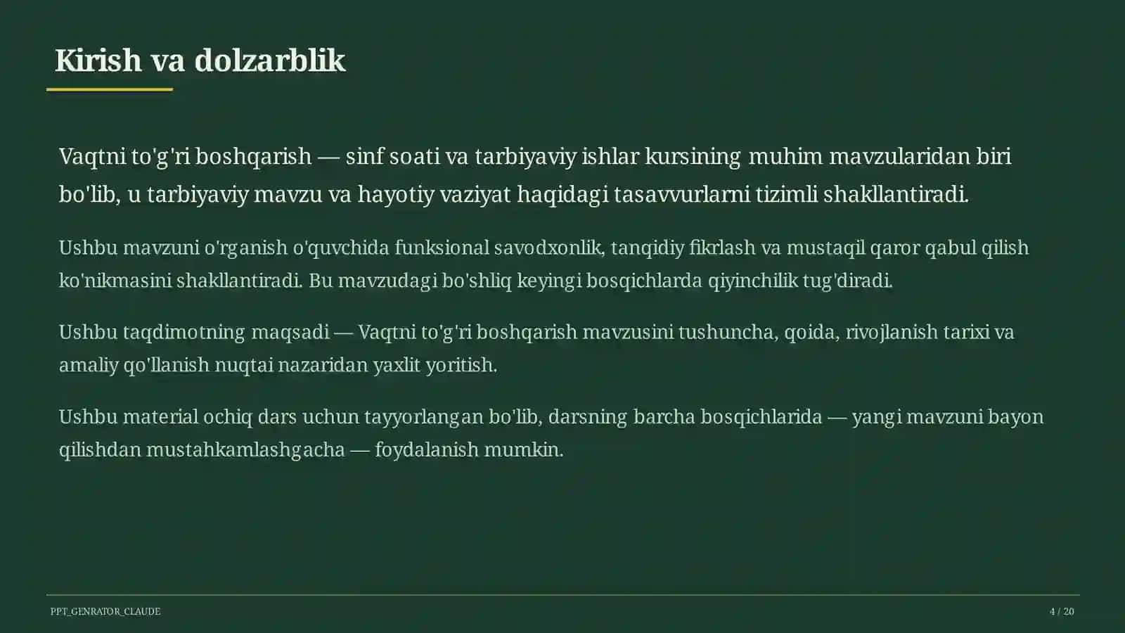 Vaqtni to'g'ri boshqarish 4