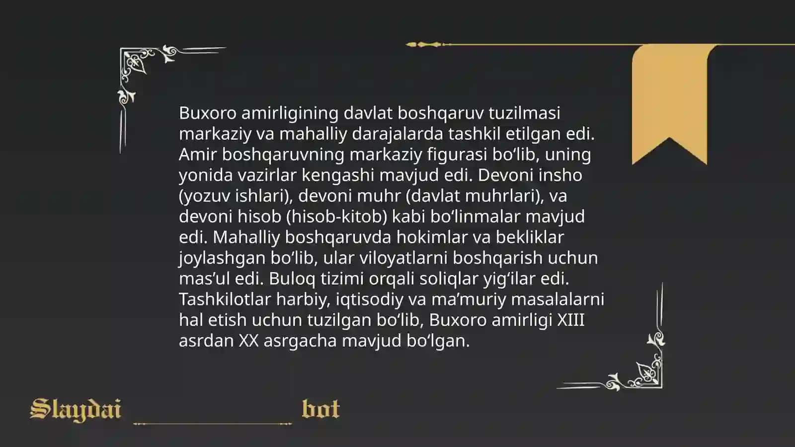 Mustaqillik yillarida davlat boshqaruv tizimini Buxoro amirligi davlat boshqaruv tizimi bilan solishtirish 4
