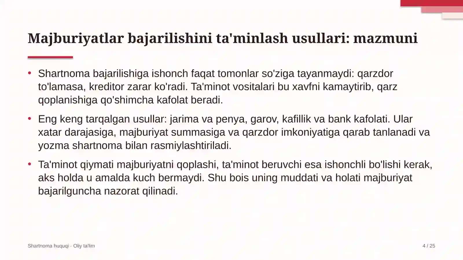 ovchilik turizmida majburiyatlarning bajarilishini ta'minlash usullari 7171 4