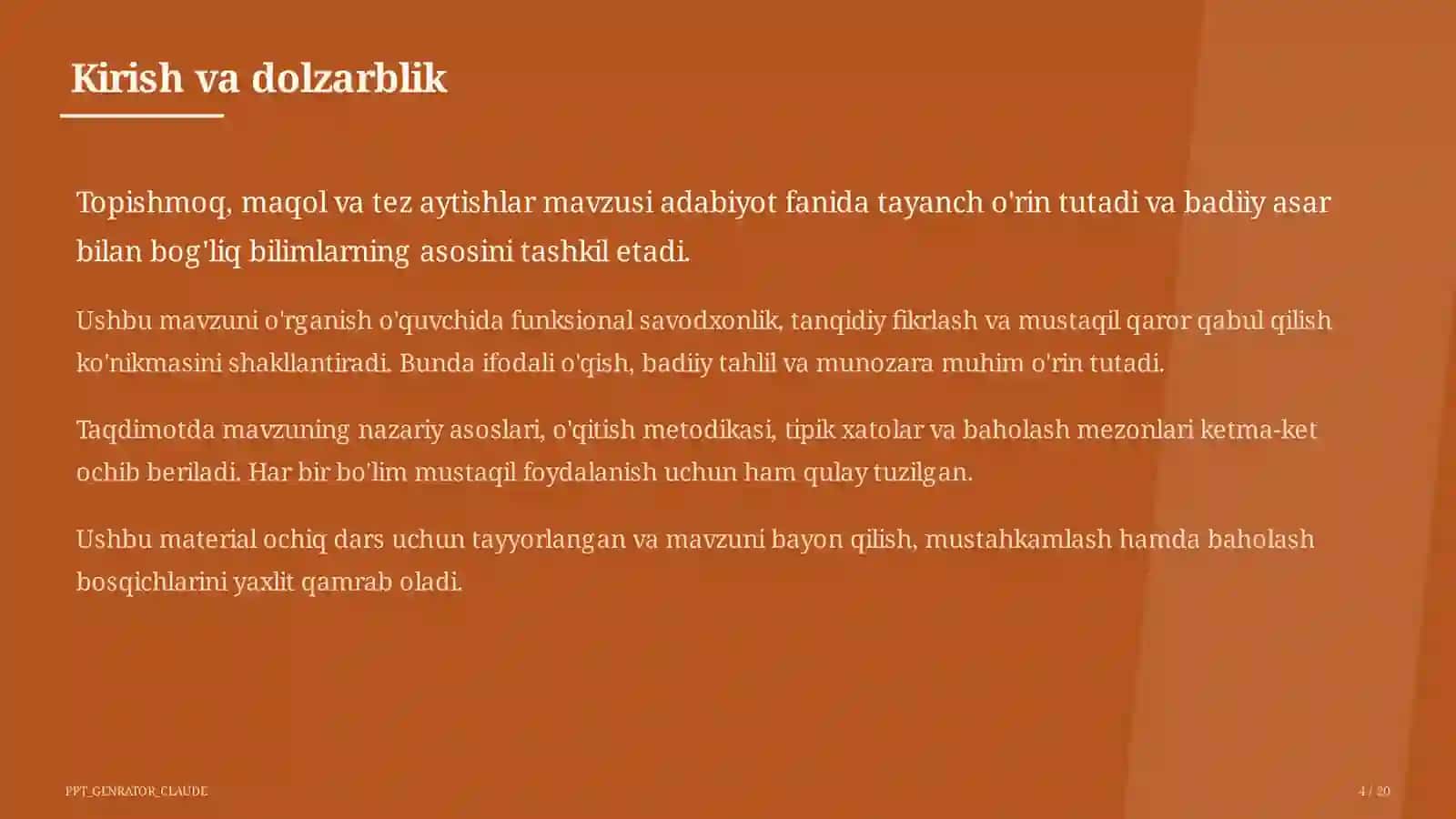 Topishmoq, maqol va tez aytishlar (5-sinf) 4
