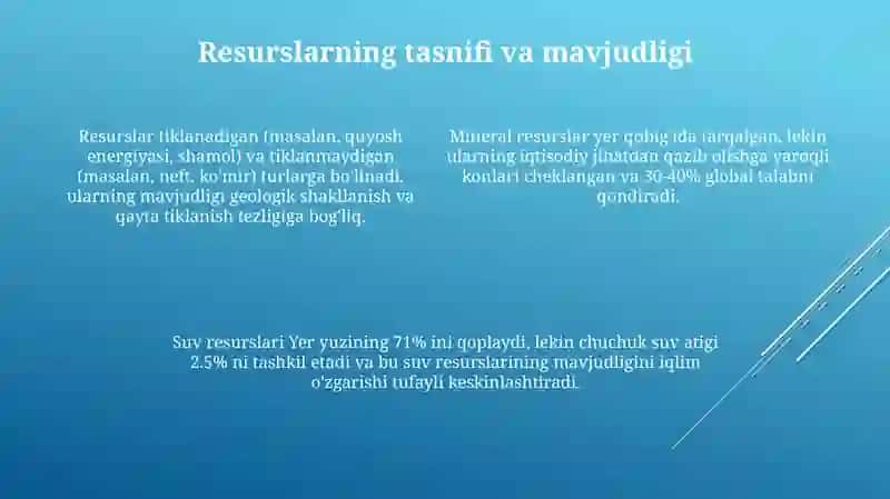 Resurslardan oqilona foydalanish va muhofazasi 4