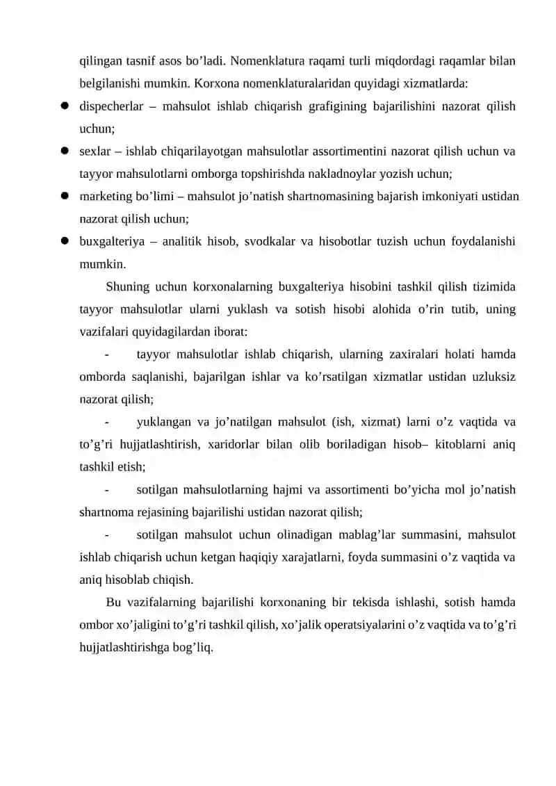Byudjet tashkilotlarida tovar (ish, xizmat) lar ishlab chiqarish va sotish hisobi 4