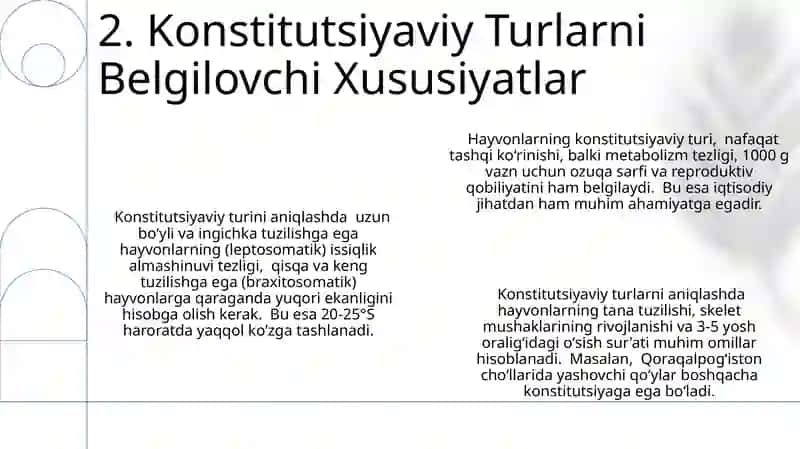 Hayvonlarning konstitutsiya tiplarini aniqlash 4