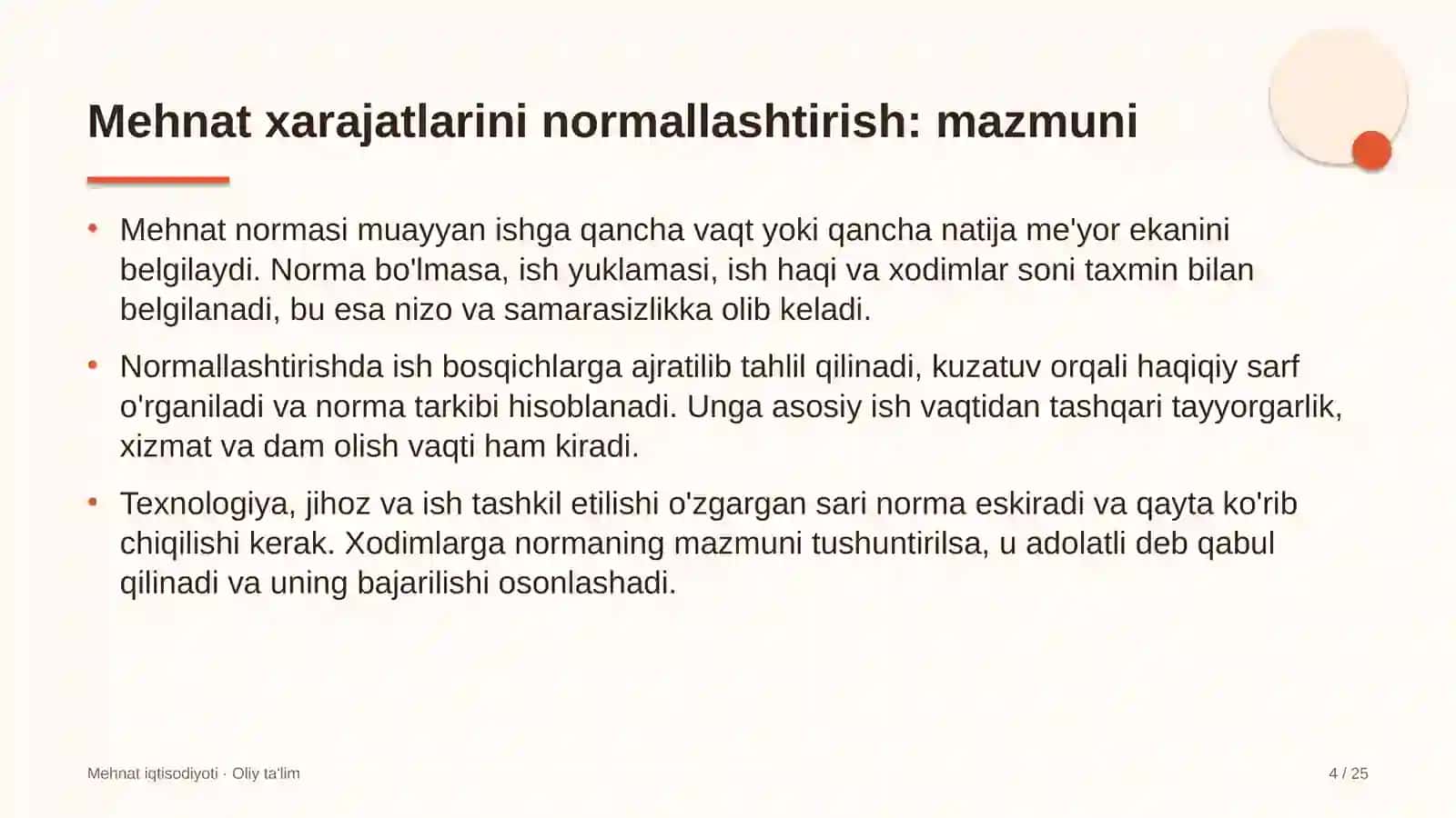 Yo'l harakati xavfsizligi xizmatida mehnat xarajatlarini normallashtirish 4