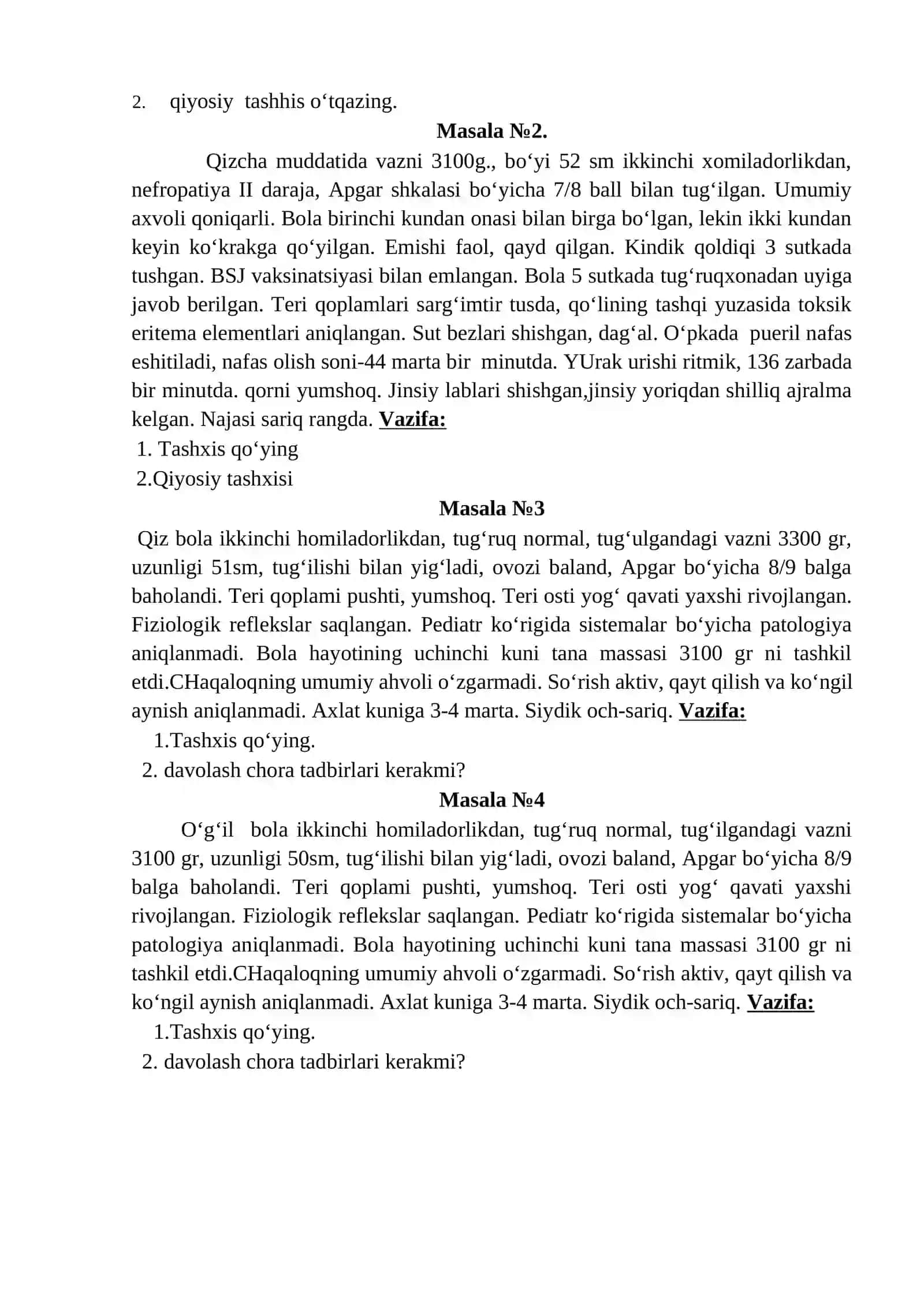 vaziyatli masala tibbiyot 4