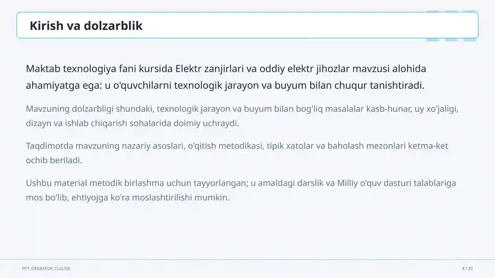 Elektr zanjirlari va oddiy elektr jihozlar (7-sinf) 4