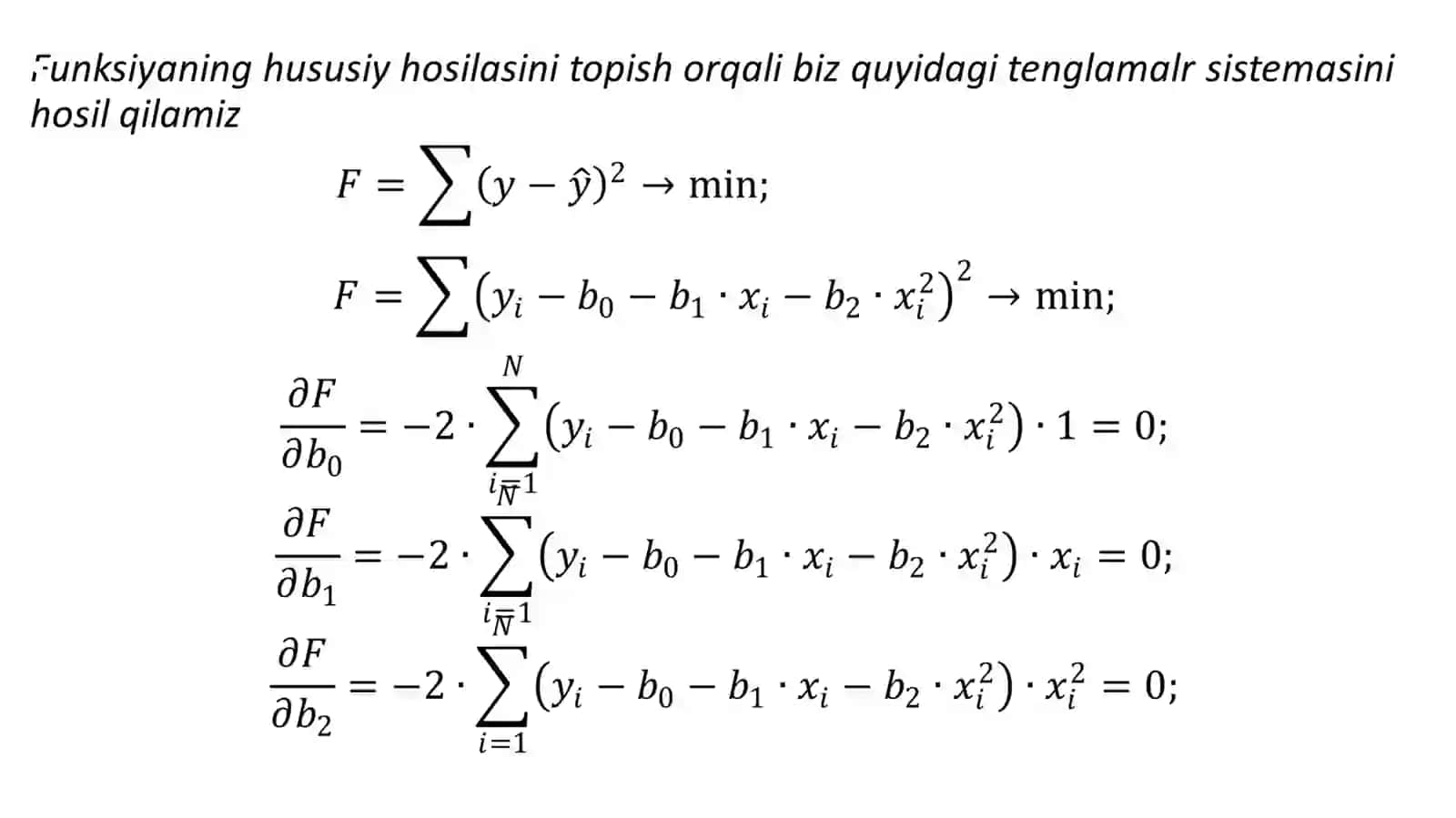 Parabolik Regressiya Modelini Tuzish va Tahlil Qilish 4