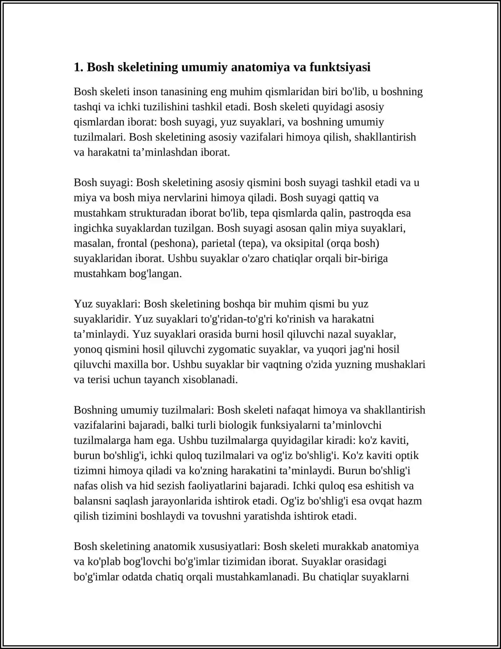 Bosh skeletining umumiy anatomiya va funktsiyasi 4