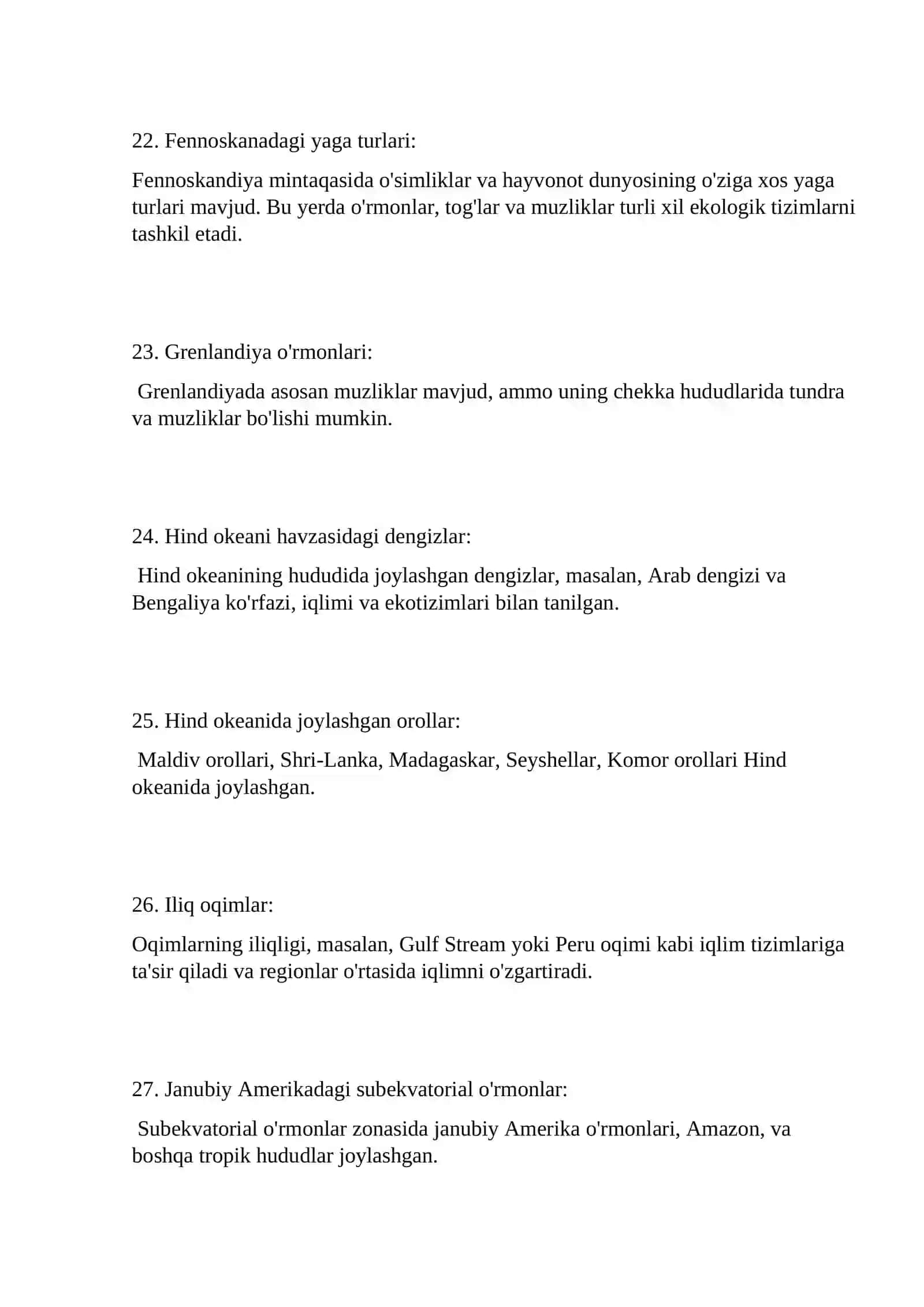Jahon geografiyasi test savollari GOST 4