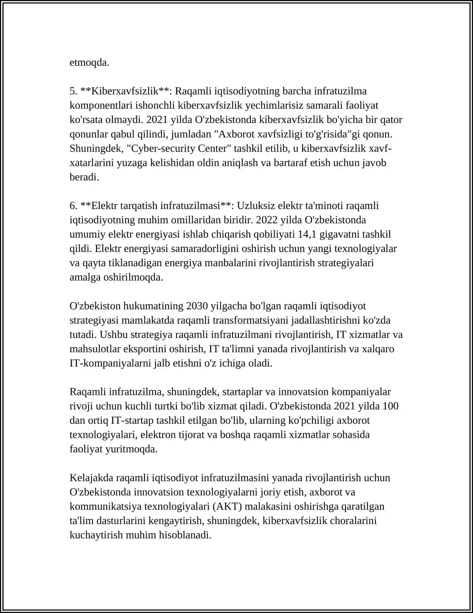Raqamli iqtisodiyot uchun infratuzilma 4