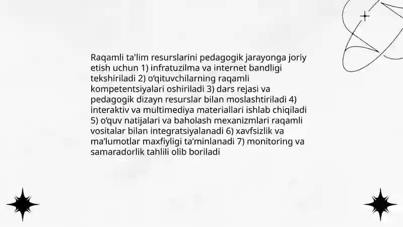 Ta'lim innovatsiyalarini pedagogik jarayonga taqdim etish 4