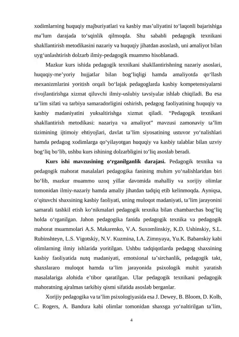 Pedagogik texnikani shakllantirish metodikasi nazariya va amaliyot 4