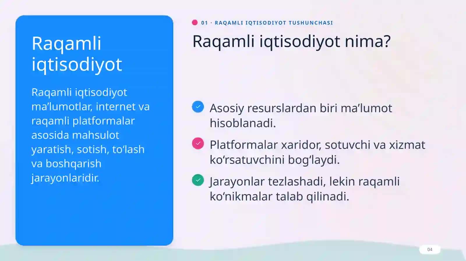 [Raqamli iqtisodiyot] 4